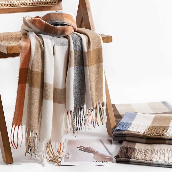 2023 new checkered for women japan south korea sweet warm style fashion shawl autumn and winter imitation cashmere scarf, Blue;gray
2023 new checkered for women japan south korea sweet warm style fashion shawl autumn and winter imitation cashmere scarf, Blue;gray