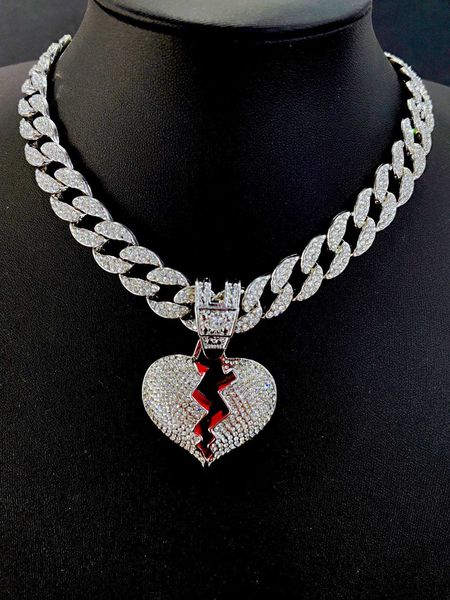 men's accessories fashionable and popular men rhinestone heart charm necklace punk hip pop style chain alloy material for party and for, Silver
men's accessories fashionable and popular men rhinestone heart charm necklace punk hip pop style chain alloy material for party and for, Silver