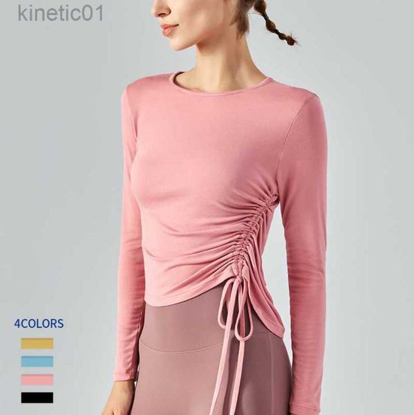 designer lululemens women t shirt original factory side drawstring yoga suit cover shirt slim fit long sleeve women running sports outwear f, White
designer lululemens women t shirt original factory side drawstring yoga suit cover shirt slim fit long sleeve women running sports outwear f, White