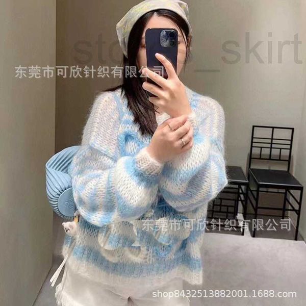 women's sweaters designer knitted round neck striped sweater lazy loose letter lantern sleeve knit 23 early autumn tj09, White;black
women's sweaters designer knitted round neck striped sweater lazy loose letter lantern sleeve knit 23 early autumn tj09, White;black