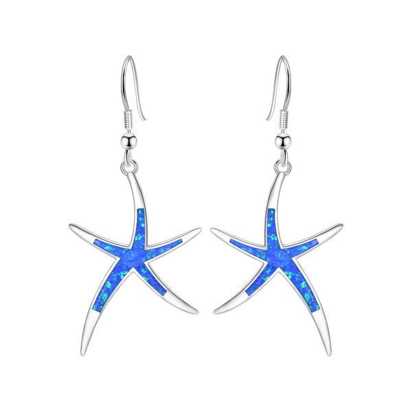european and american selling 925 silver new color aobao female earrings elegant fashion blue starfish earrings jewelry, Golden;silver
european and american selling 925 silver new color aobao female earrings elegant fashion blue starfish earrings jewelry, Golden;silver