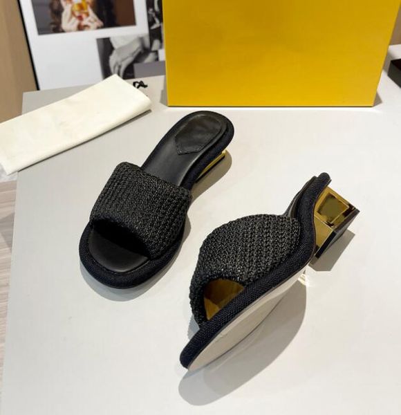 new style designer luxury woman canvas straw plaited slipper summer beach wedding party shoes lady outdoors high-quality metal sandal, Black
new style designer luxury woman canvas straw plaited slipper summer beach wedding party shoes lady outdoors high-quality metal sandal, Black