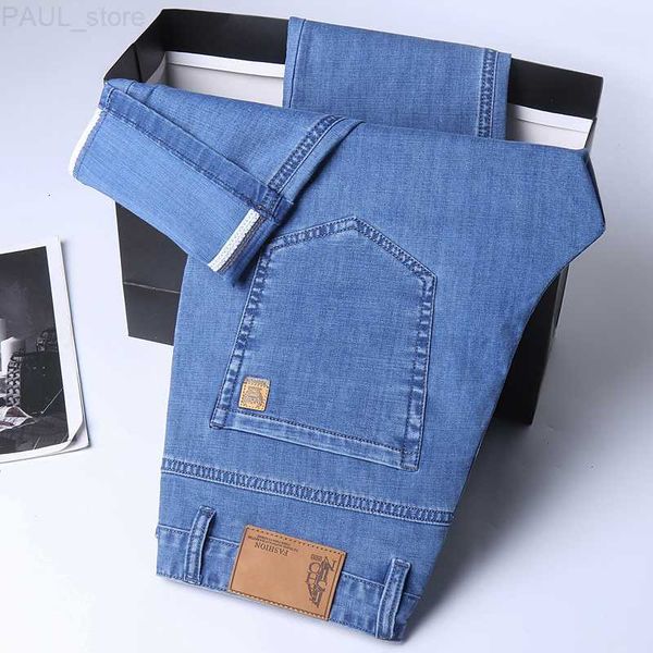 men's mens jeans springsummer lightweight fit straight classic business clothes thin cotton elastic high waist casual trousers 230720 l, Blue
men's mens jeans springsummer lightweight fit straight classic business clothes thin cotton elastic high waist casual trousers 230720 l, Blue