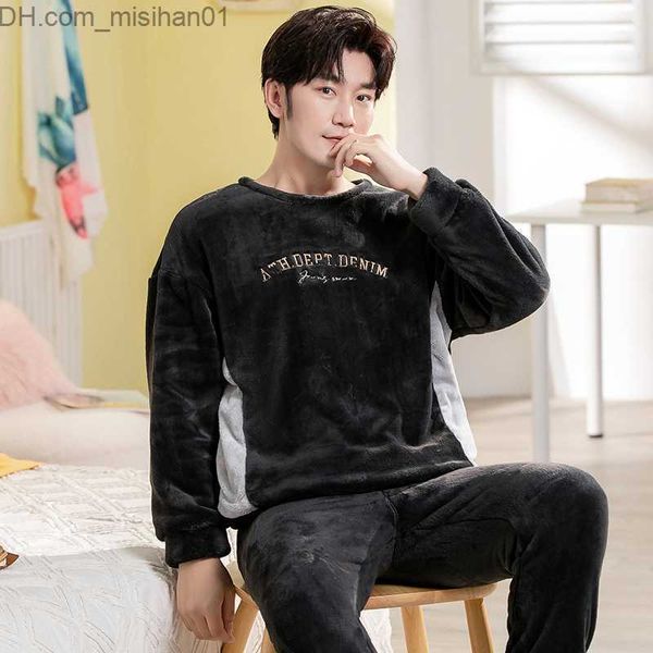 men's sleepwear winter 2022 thick warm long sleeve flannel men's pajama suit loose coral velvet pajama suit z230725, Black;brown
men's sleepwear winter 2022 thick warm long sleeve flannel men's pajama suit loose coral velvet pajama suit z230725, Black;brown