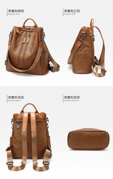 multi functional sheepskin women's bag fashionable soft leather backpack korean version simple versatile college style travel backpack
multi functional sheepskin women's bag fashionable soft leather backpack korean version simple versatile college style travel backpack