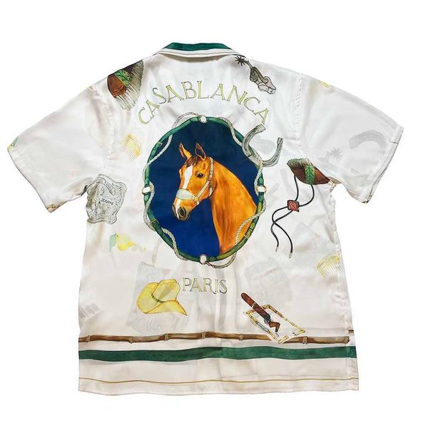 casablanca hawaiian shirt racecourse jewelry handbag printed men's and women's loose versatile silk short sleeve shirt, White;black
casablanca hawaiian shirt racecourse jewelry handbag printed men's and women's loose versatile silk short sleeve shirt, White;black