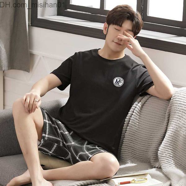 men's sleepwear korean fashion homewear 2-piece men's cotton pajamas set men's pajamas set men's pajamas set z230725, Black;brown
men's sleepwear korean fashion homewear 2-piece men's cotton pajamas set men's pajamas set men's pajamas set z230725, Black;brown