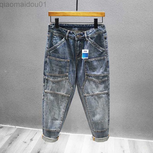 men's jeans american vintage cargo stitching jeans men's slim elastic fashion washed dilapidated y2k trousers male streetwear deni, Blue
men's jeans american vintage cargo stitching jeans men's slim elastic fashion washed dilapidated y2k trousers male streetwear deni, Blue