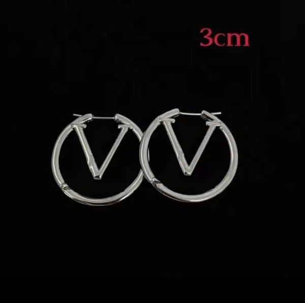 new fashion brand hoop earring color diamond double letter brass material personality earrings women wedding party designer jewelry with, Silver
new fashion brand hoop earring color diamond double letter brass material personality earrings women wedding party designer jewelry with, Silver