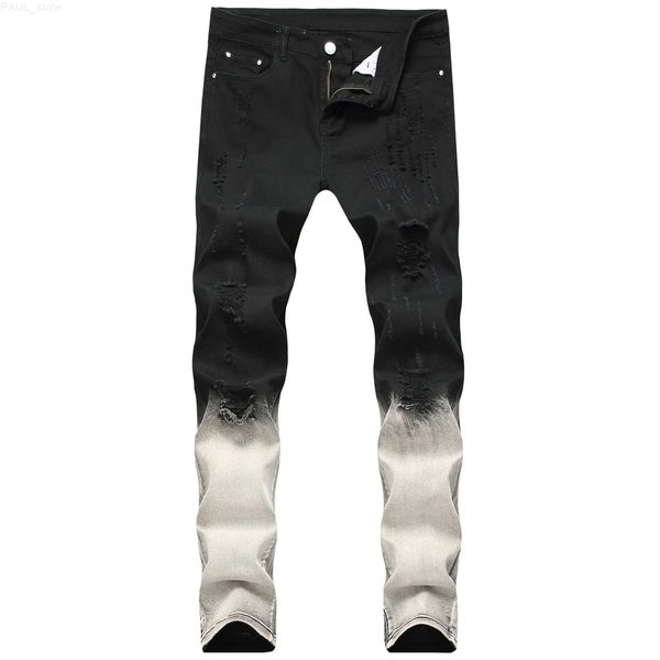 men's jeans mens fashion style color matching casual pants men slim fit denim biker for asian size l230724, Blue
men's jeans mens fashion style color matching casual pants men slim fit denim biker for asian size l230724, Blue