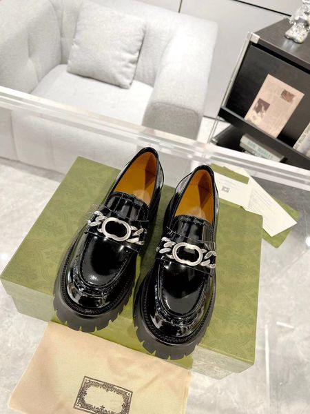 2023 designer dress shoes for womens fashion gold letter buckle decoration platform loafers 100% cowhide round toes muffin cake thick bottom, Black
2023 designer dress shoes for womens fashion gold letter buckle decoration platform loafers 100% cowhide round toes muffin cake thick bottom, Black