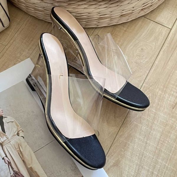 classic vintage transprarent clear slippers women paris silver gold metallic wedge sandal heeled mule crystal high heels pump platform party, Black
classic vintage transprarent clear slippers women paris silver gold metallic wedge sandal heeled mule crystal high heels pump platform party, Black
