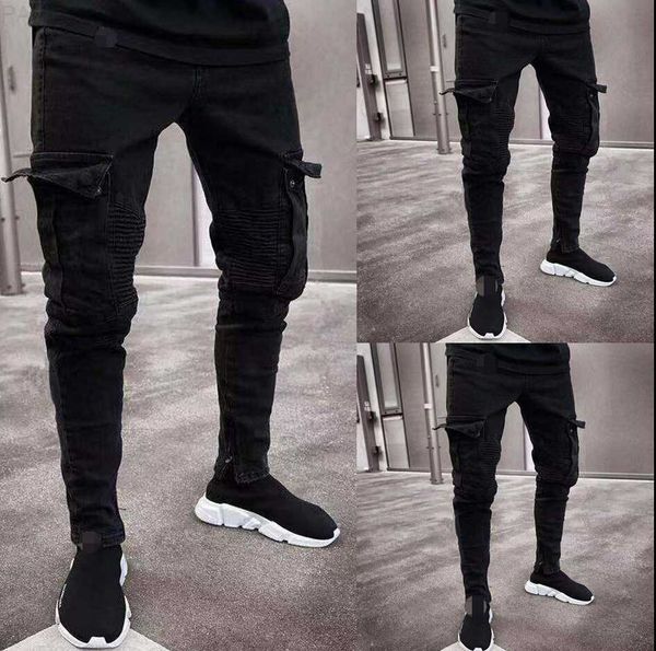 men's 2019 fashion black jean men denim skinny biker jeans destroyed frayed slim fit pocket cargo pencil pants plus size s-3xl l230724, Blue
men's 2019 fashion black jean men denim skinny biker jeans destroyed frayed slim fit pocket cargo pencil pants plus size s-3xl l230724, Blue