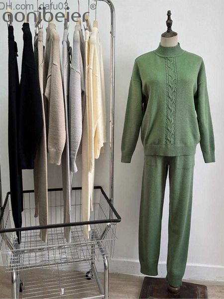 women's two piece pants aonibeier half neck loose sweater women's set traf 2023 autumn winter wrist strap jumper women's knit, White
women's two piece pants aonibeier half neck loose sweater women's set traf 2023 autumn winter wrist strap jumper women's knit, White