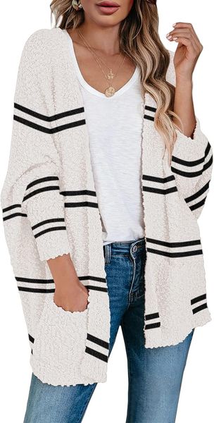womens chunky popcorn cardigan oversized open front boyfriend batwing long sleeve fuzzy sweaters, White;black
womens chunky popcorn cardigan oversized open front boyfriend batwing long sleeve fuzzy sweaters, White;black