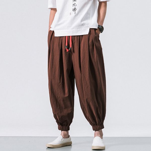 men's pants fashion cotton linen casual solid colors loose trousers breathable japanese style elastic waist harem plus sizeg3 230724, Black
men's pants fashion cotton linen casual solid colors loose trousers breathable japanese style elastic waist harem plus sizeg3 230724, Black