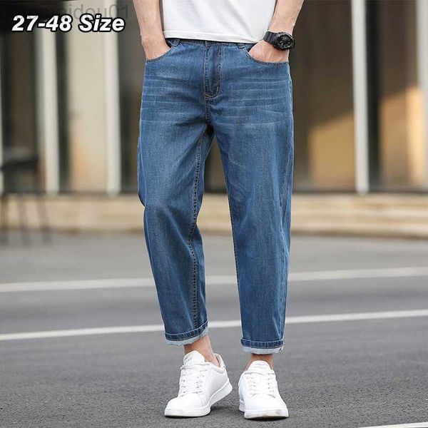 men's jeans oversized summer men's thin jeans 100% cotton baggy classic straight wide leg casual ankle length denim pants plus siz, Blue
men's jeans oversized summer men's thin jeans 100% cotton baggy classic straight wide leg casual ankle length denim pants plus siz, Blue