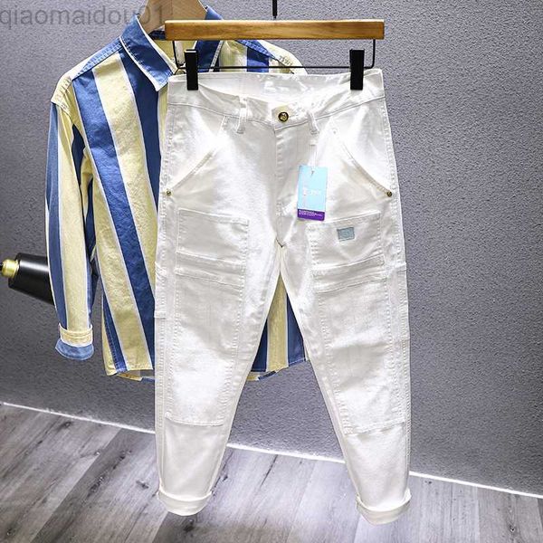 men's jeans white stitching jeans for men fashion slim stretch multi-pocket personality biker denim jeans pants trousers male streetwea, Blue
men's jeans white stitching jeans for men fashion slim stretch multi-pocket personality biker denim jeans pants trousers male streetwea, Blue