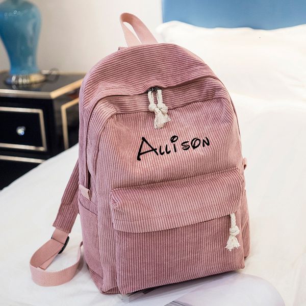 school bags personalised corduroy knapsack custom your name casual backpack classic campus portable ultra soft handbag 230724
school bags personalised corduroy knapsack custom your name casual backpack classic campus portable ultra soft handbag 230724