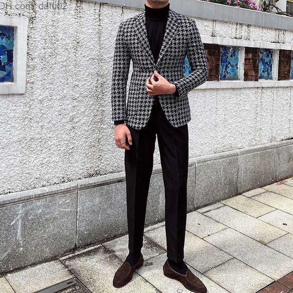men's tracksuits spring/summer men's single chest coat jacket slim fit casual jacket retro men's jacket class hound z230724, Gray
men's tracksuits spring/summer men's single chest coat jacket slim fit casual jacket retro men's jacket class hound z230724, Gray