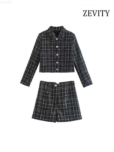 women's jackets zevity women fashion tweed plaid cropped jacket coat and high waist zipper fly shorts female two piece sets mujer l2307, Black;brown
women's jackets zevity women fashion tweed plaid cropped jacket coat and high waist zipper fly shorts female two piece sets mujer l2307, Black;brown