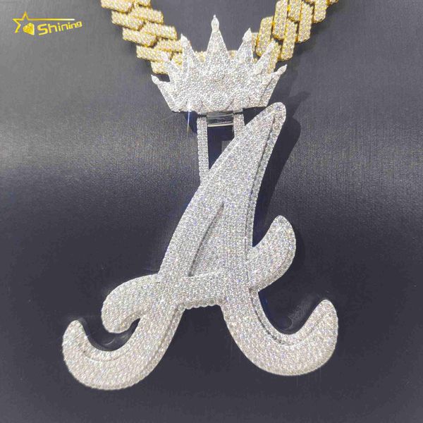 custom iced out 925 silver moissanite pendant initial letter pendant hip hop crown letter a pendant
custom iced out 925 silver moissanite pendant initial letter pendant hip hop crown letter a pendant