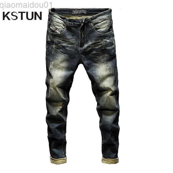 men's jeans jeans mens denim pants slim fit retro stretch 2021 spring and autumn trousers for man streetwear moto biker jeans l230724, Blue
men's jeans jeans mens denim pants slim fit retro stretch 2021 spring and autumn trousers for man streetwear moto biker jeans l230724, Blue