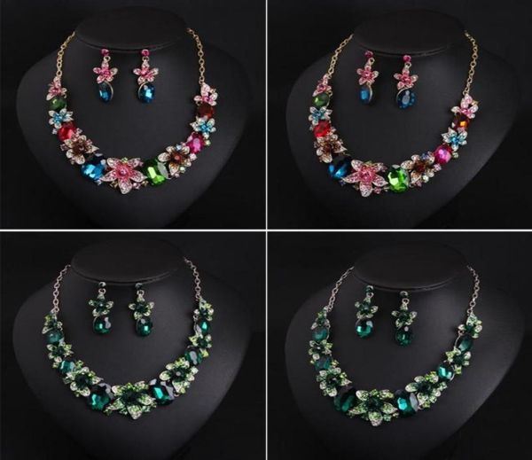 women colorful flowers bridal jewelry sets wedding bib choker chain necklace earrings cocktail party costume crystal jewellery6319668, Silver
women colorful flowers bridal jewelry sets wedding bib choker chain necklace earrings cocktail party costume crystal jewellery6319668, Silver