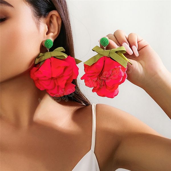 exaggerated colorful large fluffy fabric mesh rose flower drop earrings women trendy elegant petal earrings y2k wed accessories, Silver
exaggerated colorful large fluffy fabric mesh rose flower drop earrings women trendy elegant petal earrings y2k wed accessories, Silver