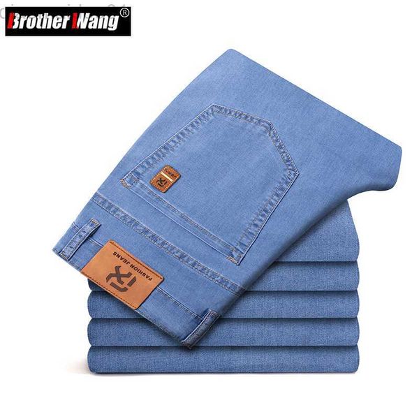 men's jeans 2023 spring summer new men's loose thin jeans business casual ice silk fabric straight denim pants male plus size trou, Blue
men's jeans 2023 spring summer new men's loose thin jeans business casual ice silk fabric straight denim pants male plus size trou, Blue
