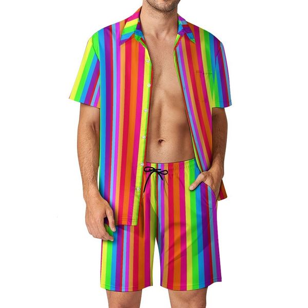 men's tracksuits rainbow striped men sets colorful line print casual shorts vacation shirt set summer streetwear graphic suit plus size, Gray
men's tracksuits rainbow striped men sets colorful line print casual shorts vacation shirt set summer streetwear graphic suit plus size, Gray