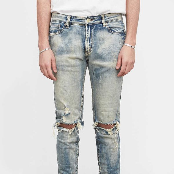 2023 american spring/summer fashion brand broken hole jeans ins fashion brand elastic slim fit nostalgia washed and worn long, Blue
2023 american spring/summer fashion brand broken hole jeans ins fashion brand elastic slim fit nostalgia washed and worn long, Blue