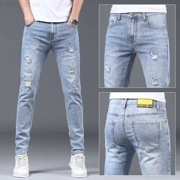 spring/summer solid color tear jeans for casual ultra thin comfortable large size men's 28-36 230613 l230724, Blue
spring/summer solid color tear jeans for casual ultra thin comfortable large size men's 28-36 230613 l230724, Blue