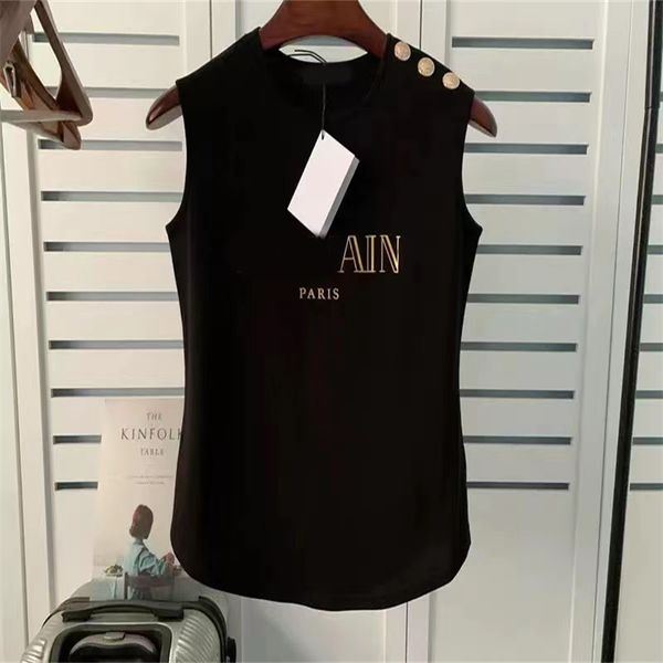 2023 famous womens designer t shirts summer sleeveless tees women clothing short sleeve size s-xl, White;black
2023 famous womens designer t shirts summer sleeveless tees women clothing short sleeve size s-xl, White;black
