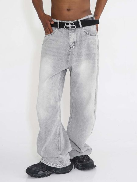 men's jeans retro raw edge mens streetwear casual denim pants washed distressed loose straightleg men 230724, Blue
men's jeans retro raw edge mens streetwear casual denim pants washed distressed loose straightleg men 230724, Blue