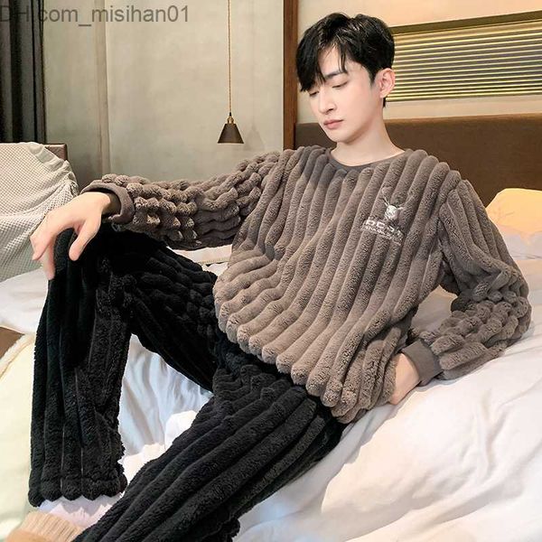 men's sleepwear korean fashion winter flannel men's pajamas 2-piece pajamas men's coral velvet warm pajamas pjs pajamas men&#, Black;brown
men's sleepwear korean fashion winter flannel men's pajamas 2-piece pajamas men's coral velvet warm pajamas pjs pajamas men&#, Black;brown