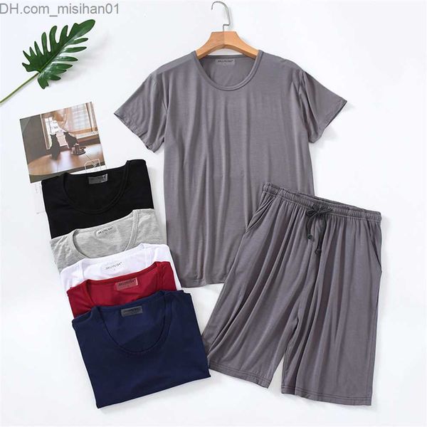 men's sleepwear large size pajama set men's pajamas summer modal short sleeved short sleeved home furnishings round neck casual co, Black;brown
men's sleepwear large size pajama set men's pajamas summer modal short sleeved short sleeved home furnishings round neck casual co, Black;brown
