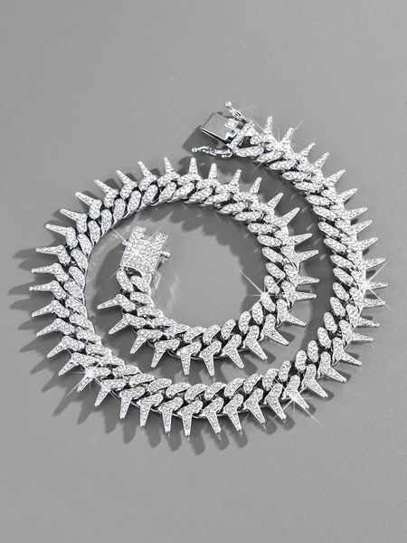 men's accessories 1pc funky hip hop iced out men's rhinestone necklace street rapper's bling choker jewelry chain link for wo, Silver
men's accessories 1pc funky hip hop iced out men's rhinestone necklace street rapper's bling choker jewelry chain link for wo, Silver