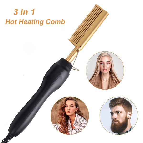 hair straighteners electric heating comb 3-in-1 hair straightener hair smooth flat iron straightening brush for wigs curling iron 230724, Black
hair straighteners electric heating comb 3-in-1 hair straightener hair smooth flat iron straightening brush for wigs curling iron 230724, Black