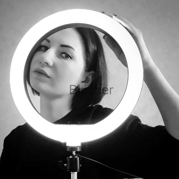 Image of Selfie Lights 6 8 10 inch 16 26cm ring light LED selfie 20cm stand tripod desktop dimmable YouTube photo video camera mobile phone makeup on-site filling x0724