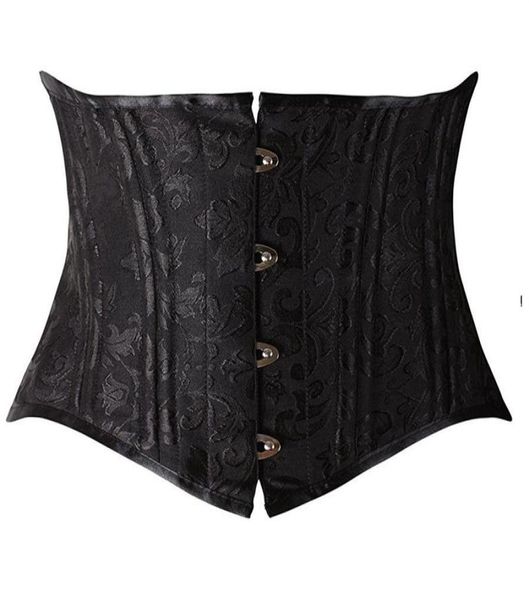 24 double flat boned short torso corsets steel boned padded waist trainer body shaper brocade jacquard underbust corset women slim4302081, Black;white
24 double flat boned short torso corsets steel boned padded waist trainer body shaper brocade jacquard underbust corset women slim4302081, Black;white