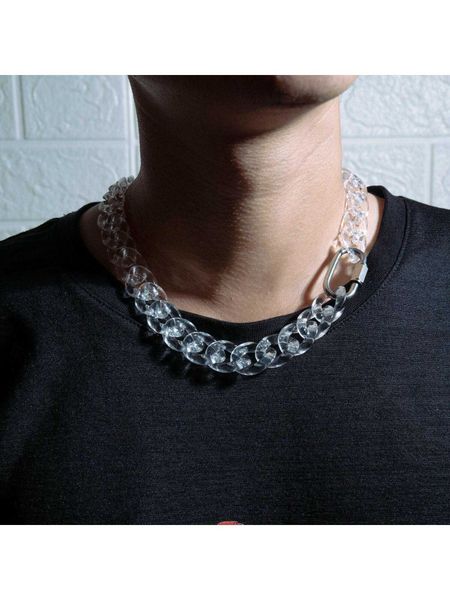 men's accessories 1pc minimalist clear chain necklace for men women for daily decoration fashionable popular jewelry gift party, Silver
men's accessories 1pc minimalist clear chain necklace for men women for daily decoration fashionable popular jewelry gift party, Silver