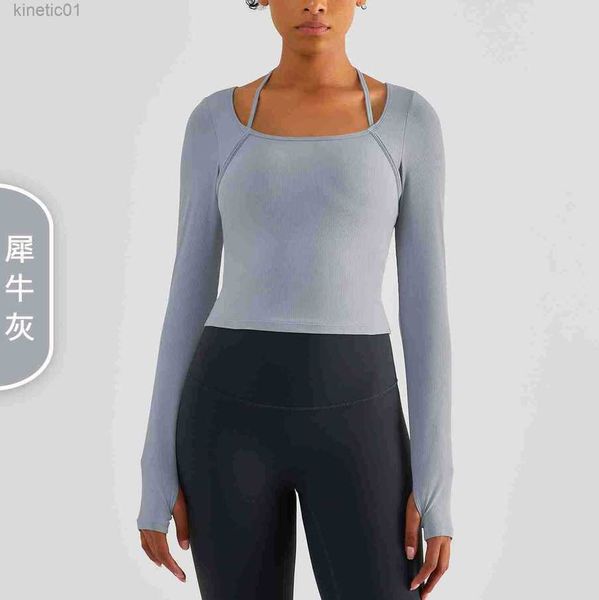 designer lululemens women t shirt original factory autumn and winter new hanging neck strap fake two pieces yoga long sleeve running sports, White
designer lululemens women t shirt original factory autumn and winter new hanging neck strap fake two pieces yoga long sleeve running sports, White