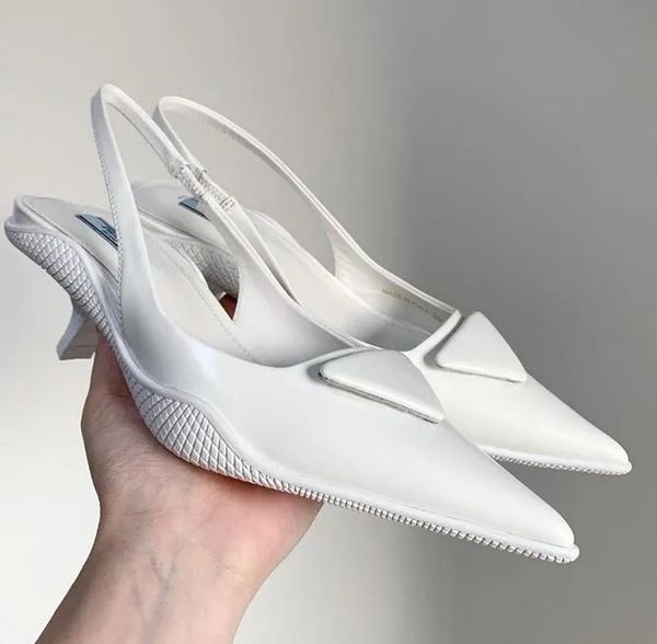 womens elegant shoes heels luxury triangle logo brushed leather slingback pumps for footwear women high heels party wedding dress vintage sa, Black
womens elegant shoes heels luxury triangle logo brushed leather slingback pumps for footwear women high heels party wedding dress vintage sa, Black