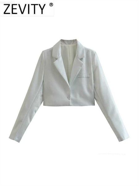women's suits blazers zevity 2022 women fashion notched collar silver shiny short blazer coat female outerwear chic cropped suits veste, White;black
women's suits blazers zevity 2022 women fashion notched collar silver shiny short blazer coat female outerwear chic cropped suits veste, White;black