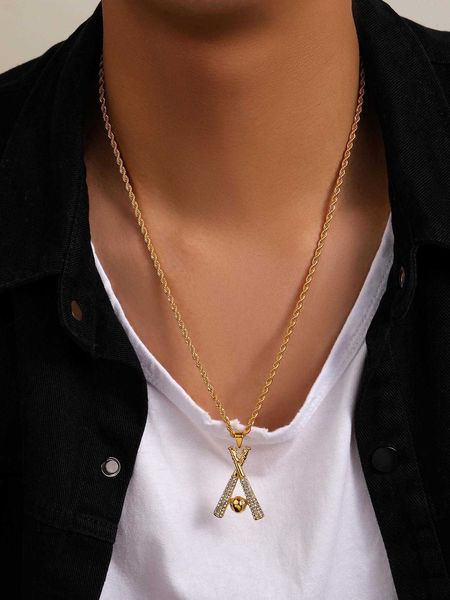 men's accessories 1pc fashion zinc alloy baseball bat pendant necklace for men for daily life for jewelry gift and party, Silver
men's accessories 1pc fashion zinc alloy baseball bat pendant necklace for men for daily life for jewelry gift and party, Silver