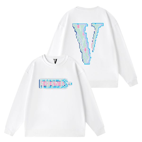 vlone pullover men and women "v" rabbit letter print pullover fashion trend hip-hop casual brand men's luxury clothing street, Black 
vlone pullover men and women "v" rabbit letter print pullover fashion trend hip-hop casual brand men's luxury clothing street, Black