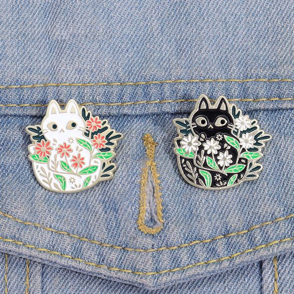 flowering shrubs cats enamel pins custom black white kitten floral brooches lapel badges animal jewelry gift for kids friends, Blue
flowering shrubs cats enamel pins custom black white kitten floral brooches lapel badges animal jewelry gift for kids friends, Blue