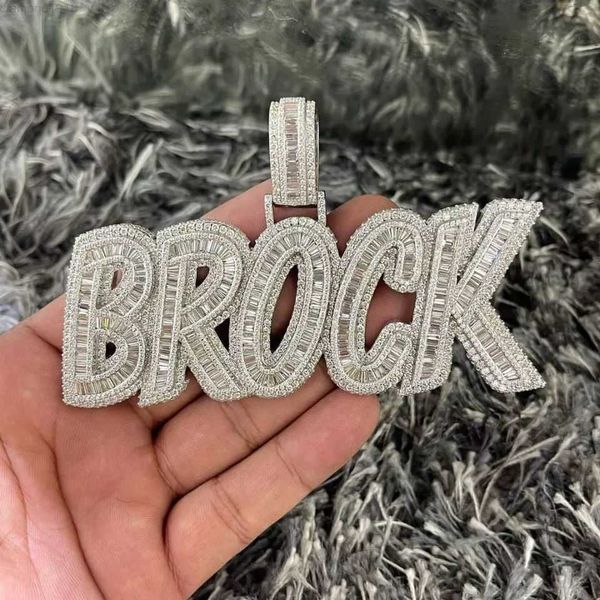 luxury hip hop jewelry name necklace iced out lab grown moissanite diamond custom letter pendant, Silver
luxury hip hop jewelry name necklace iced out lab grown moissanite diamond custom letter pendant, Silver