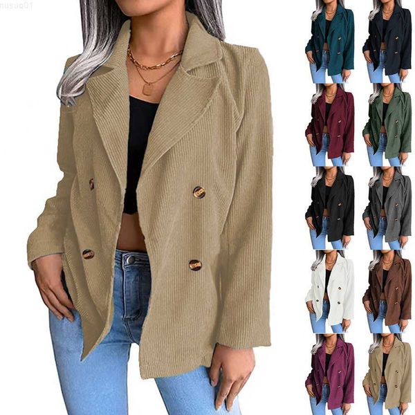 women's suits blazers autumn and winter 2022 women's solid corduroy casual fashion suit coat female office jacket femme casual loo, White;black
women's suits blazers autumn and winter 2022 women's solid corduroy casual fashion suit coat female office jacket femme casual loo, White;black